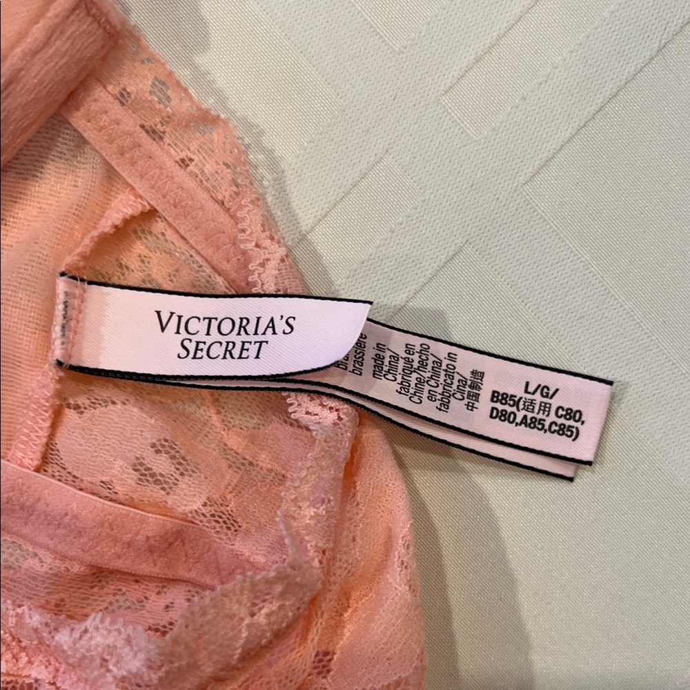 Victoria's Secret Lace Bralette Duo - Peach and Magenta - Size Large - Picture 10 of 11